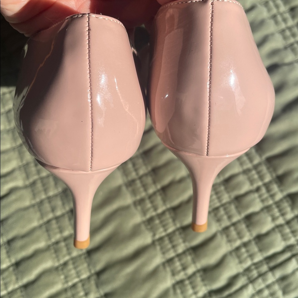 Blush pink d’orsay low kitten heels pointy toe 38 - Picture 4 of 5